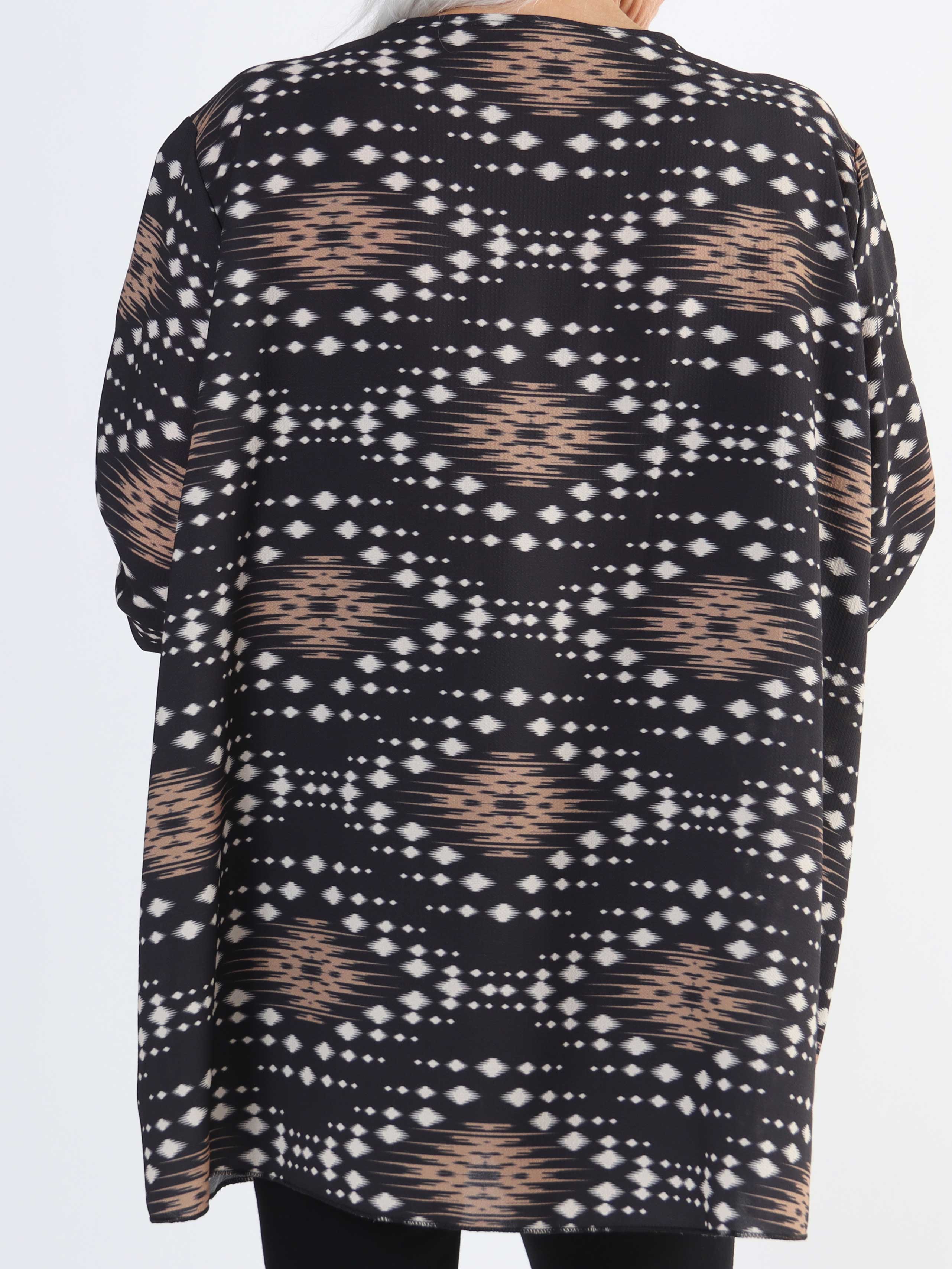 Claudia Pattern - Plus size tunika med print og lynlås